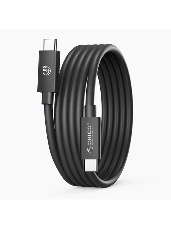ORICO USB4 Thunderbolt5 Cable 80Gbps 240W USB-C to USB-C 2m - Black
