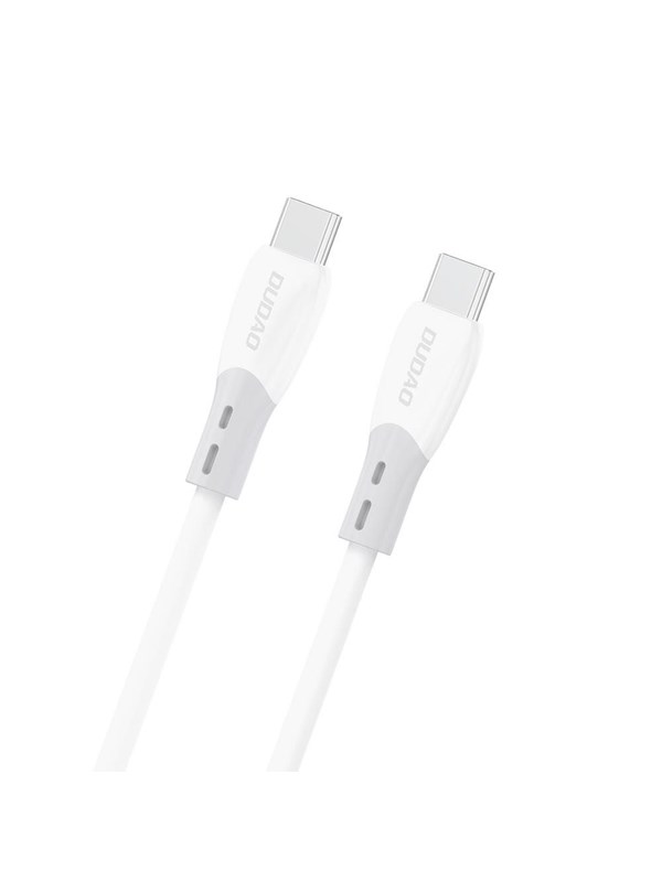 Dudao L25SC 60W USB-C - USB-C Cable with Soft Silicone Braid 1m - White