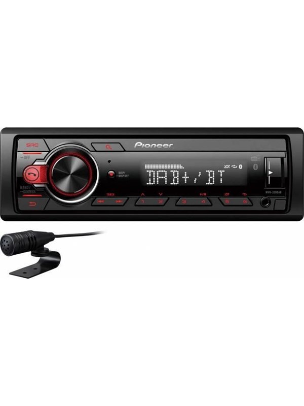 Produktfoto för Pioneer MVH-330DAB, Sort, 1 DIN, 200 W, 50 W, Android, AAC,FLAC,WAV,WMA