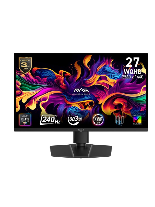 26.5" MSI MAG 271QP - 2560x1440 (QHD) - 240Hz - QD-OLED