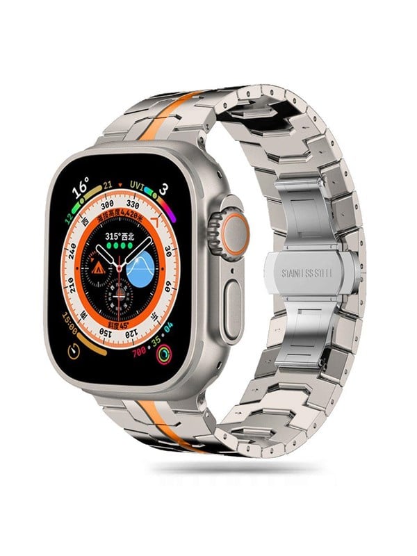 Produktfoto för Tech-Protect Apple Watch (44/45/46/49mm) Armband Lines - Titanium