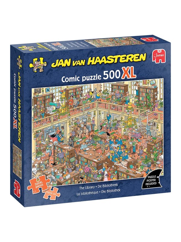 Jumbo Jan van Haasteren Jigsaw Puzzle - The Library - 500 XL pcs. 2D Pussel