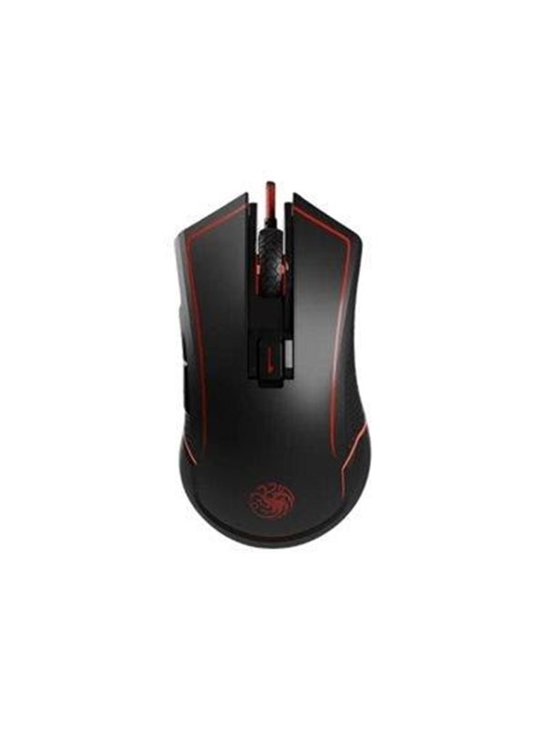 Lexip X TSUME - Targaryen Game of Thrones - mouse - ceramic skates - Wi-Fi USB - black red - Mouse - Optic - Röd