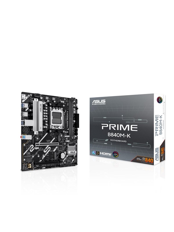 ASUS PRIME B840M-K Moderkort - AMD B840 - AMD AM5 - DDR5 RAM - Micro-ATX