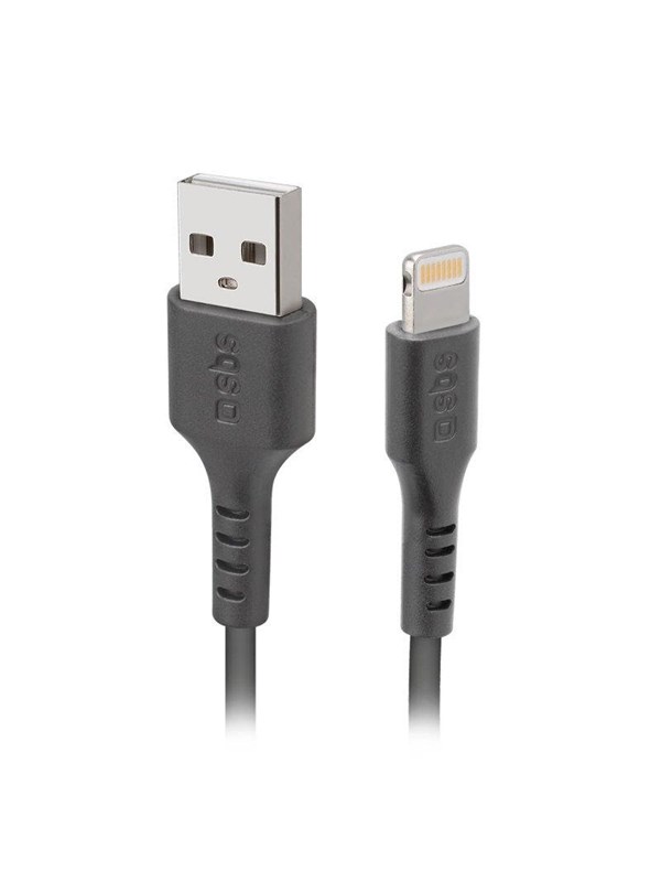 SBS TECABLEUSBIP589K USB-A - Lightning Cable 1m MFi Certified - Black