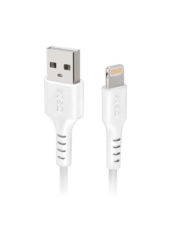 SBS TECABLEUSBIP589W USB-A - Lightning Cable - White