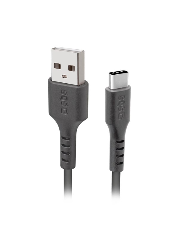SBS TECABLETC220K USB-A - USB-C Cable 2 m - Black