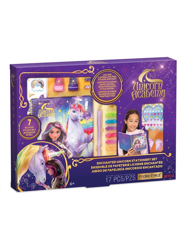 Make It Real Stationery Set Unicorn Academy Enchanted Unicorn