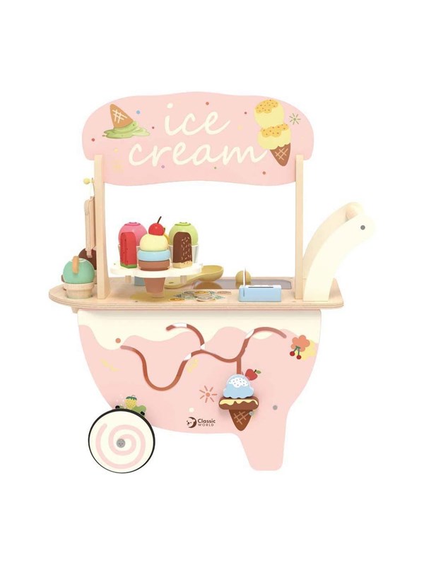 Classic World Wooden Ice Cream Cart
