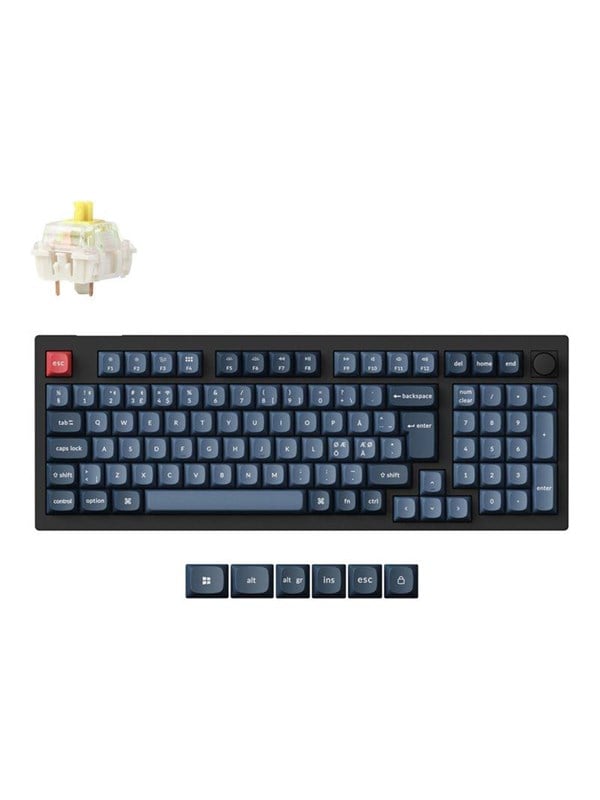 Keychron V5 MAX QMK/VIA Wireless RGB Hot Swap Jupiter Banana - Carbon Black - Gaming Keyboard - Utan numpad - Nordisk - Svart - Köp för SEK 599 - Spara 64%