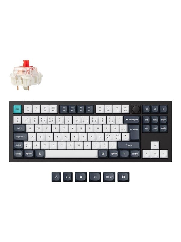 Keychron Q3 MAX 80% Knob Wireless Tri-Mode QMK/VIA - Gateron Jupiter Banana - ND - Gaming Keyboard - Utan numpad - Nordisk - Svart - Köp för SEK 1.199 - Spara 64%
