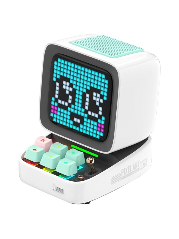 Divoom DitooPro Retro Pixel Art Bluetooth Speaker - White