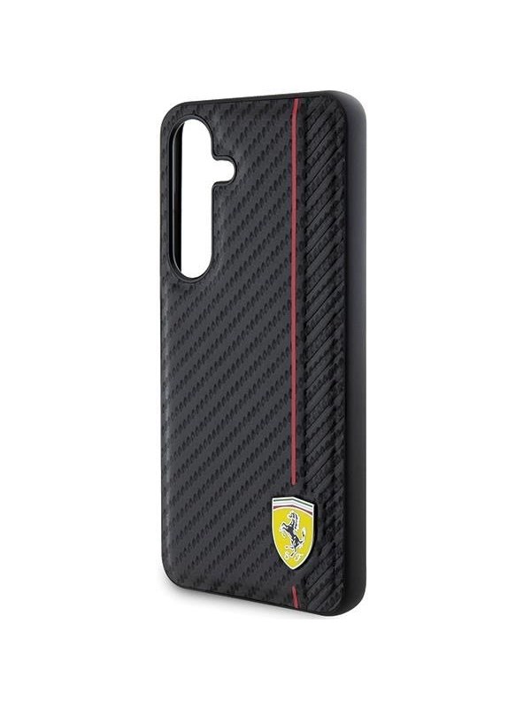 Produktfoto för Ferrari Galaxy S24 Mobilskal Carbon Printed Line - Svart