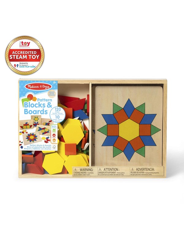 Melissa &amp; Doug Wooden Pattern Blocks and Boards