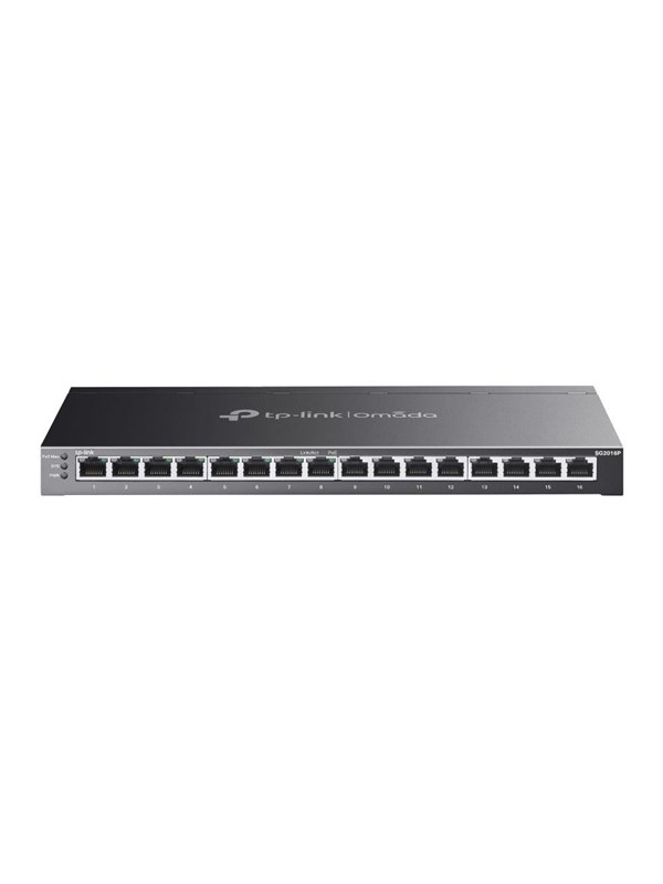 Produktfoto för TP-Link Omada SG2016P, hanterad, L2/L2+, Gigabit Ethernet (10/100/1000), Strömförsörjning via Ethernet (PoE) stöd, Rackmontering
