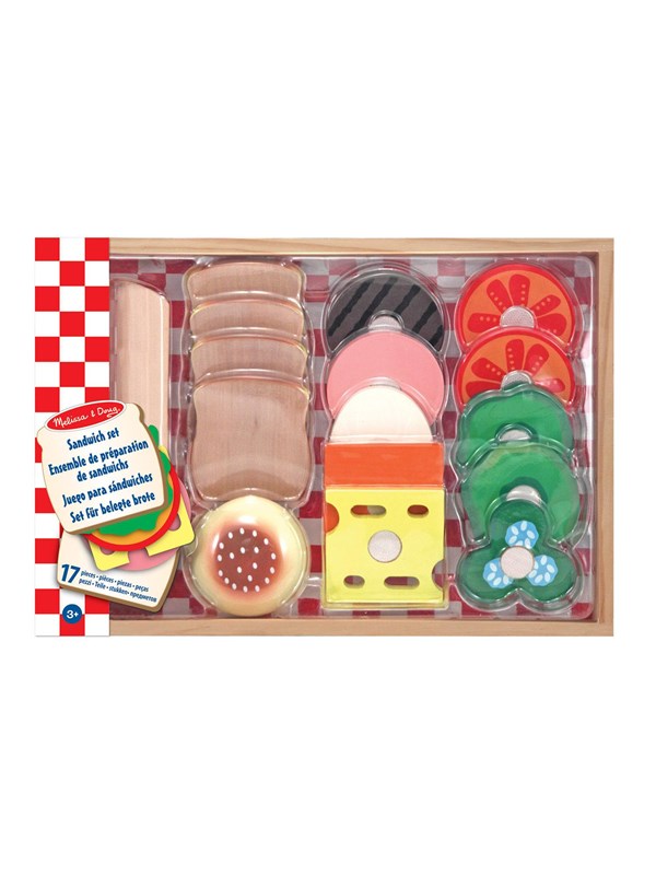 Melissa &amp; Doug Wooden Sandwich Making Play Set
