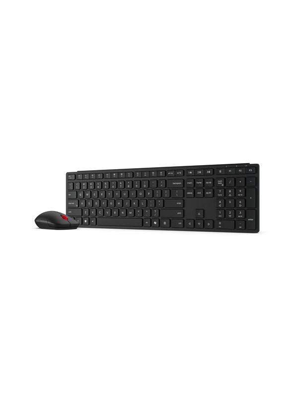 Lenovo Pro Combo 6000 - keyboard and mouse set - multi-mode - QWERTY - Norwegian - eclipse black Input Device - Tastatur &amp; Mus set - Norsk - Svart