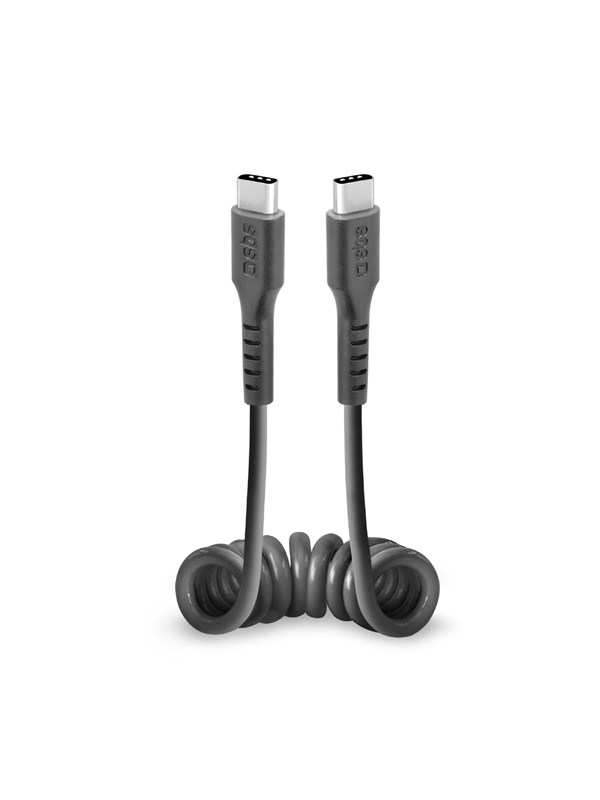 SBS TECABLETYPCCSK USB-C spiral cable - USB-C 0.5m - black