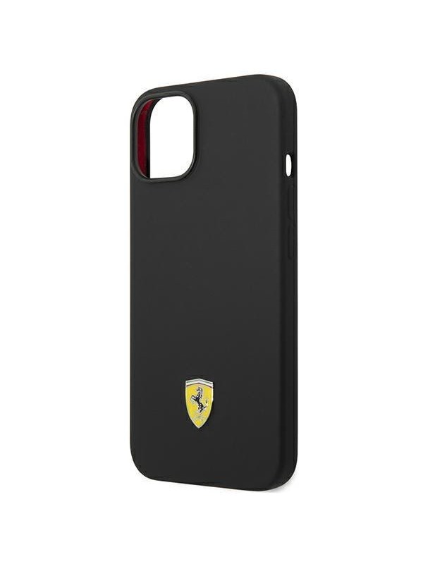 Produktfoto för Ferrari iPhone 14 Plus Skal Silicone Metal Logo - Svart