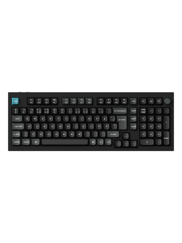 Keychron Q5 Ultra 96% 8K Wireless Tri-Mode - POM Brown - Gaming Tangentbord - Nordisk - Svart