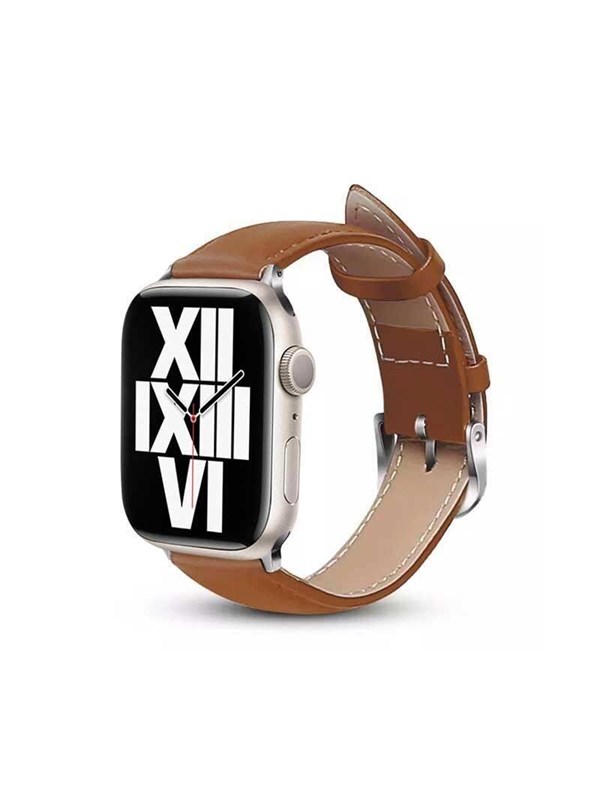 Produktfoto för Crong Noble Band - Rem i äkta läder för Apple Watch 38/40/41 mm (Mokka)