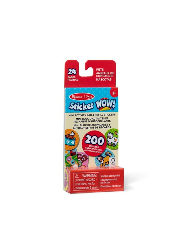 Melissa &amp; Doug Sticker Wow! Mini Activity Pad &amp; Refill Stickers : Pets