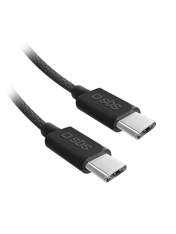 SBS TECABLETISSUETCK USB-C - USB-C 1.5m 60W braided cable - black
