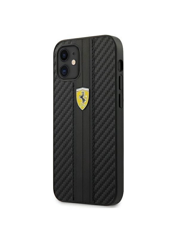 Produktfoto för Ferrari Case skal iPhone 12 mini 5,4" OnTrack PU Carbon - Svart