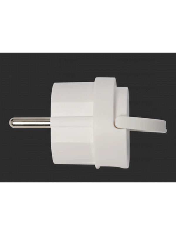 Pro Socket angle schuko mini, white