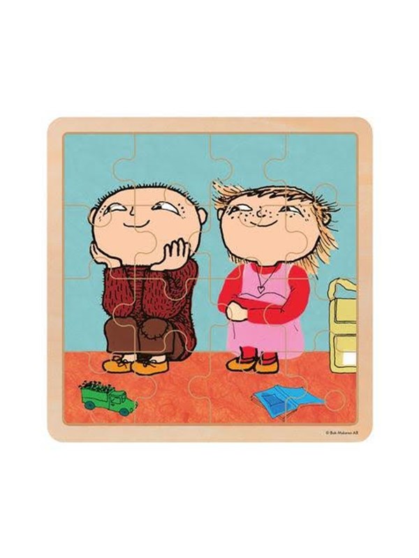 Barbo Toys Puzzle 16 Pcs Wooden Puzzle Friends Trä