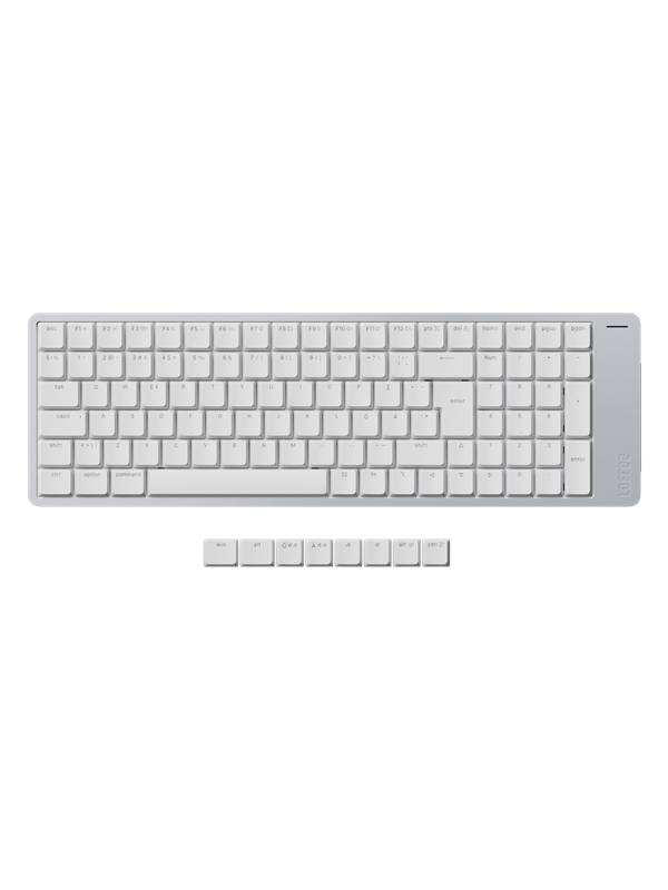 Lofree Flow 2 100 Silver - Kailh Surfer - Tangentbord - Nordisk - Vit - SEK 1.699 - Spara 28%