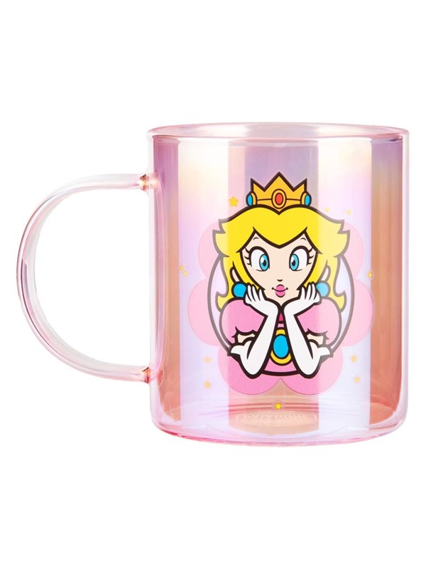 Paladone - Super Mario - Princess Peach Iridescent Glass - Muggar