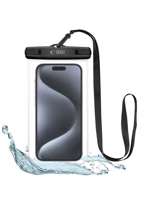 Tech-Protect  UWC7 Universal Waterproof Cover for Smartphones up to 6.9" - Black