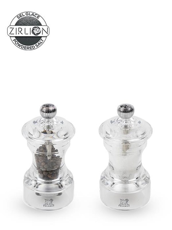 Peugeot Bistro Set of Manual Salt and Pepper Mills in Acrylic 10cm