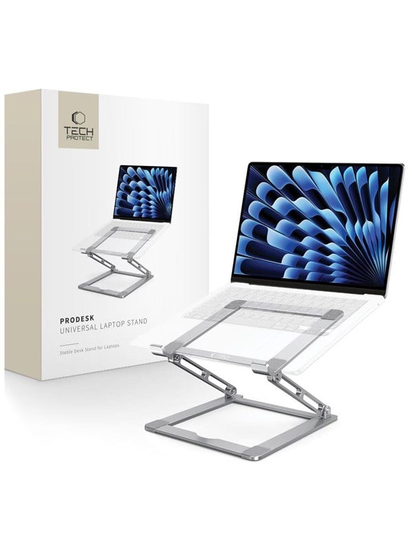 Produktfoto för Tech-Protect Prodesk Universal Stativ för bärbar dator - Grå