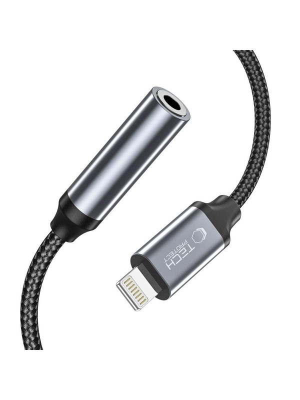 Tech-Protect UltraBoost Lightning / mini jack 3.5mm adapter - black