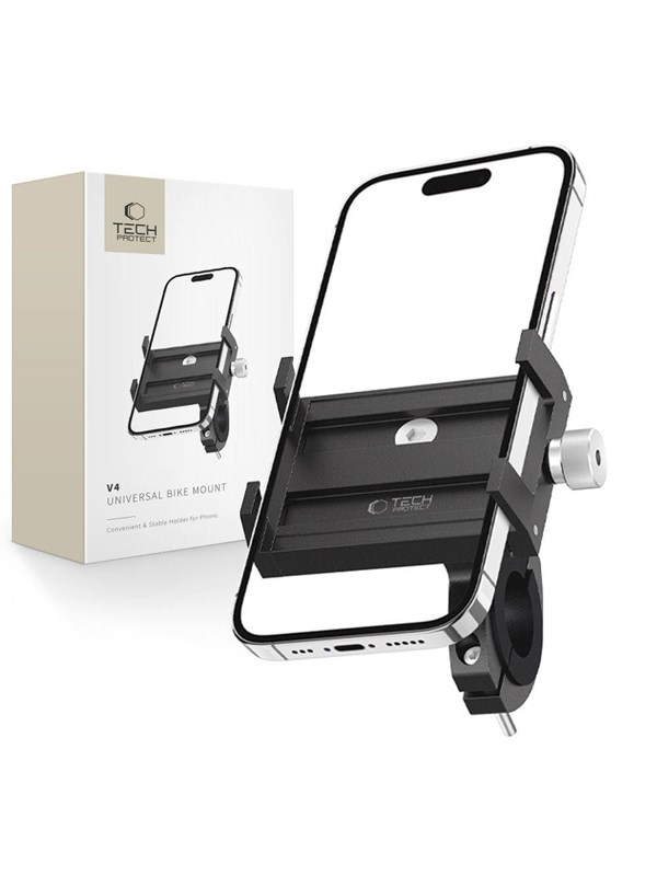 Tech-Protect V4 Bicycle Handlebar Phone Holder - Black