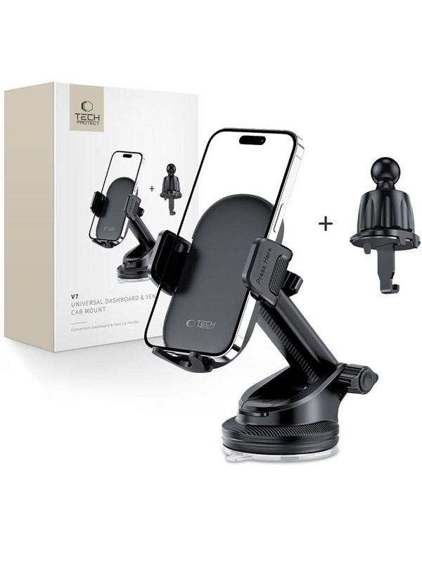 Tech-Protect V7 Car Cockpit / Air Vent Phone Holder - Black