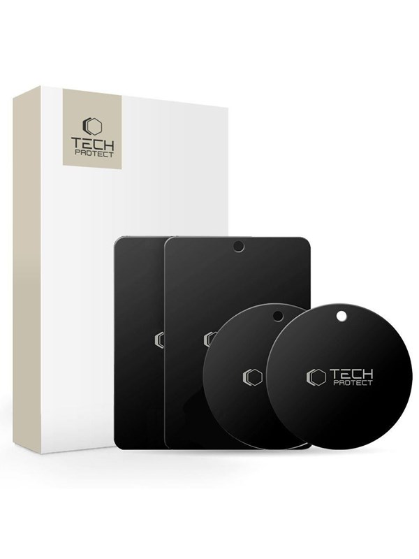 Produktfoto för [4-Pack] Tech-Protect Metallplatta Magnetic Bilfäste - Svart