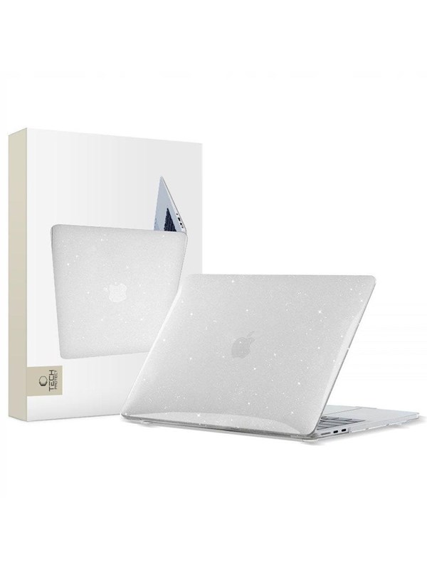 Tech-Protect  SmartShell Case for MacBook Air 13" M2 / M3 / 2022-2024 - Clear Glitter
