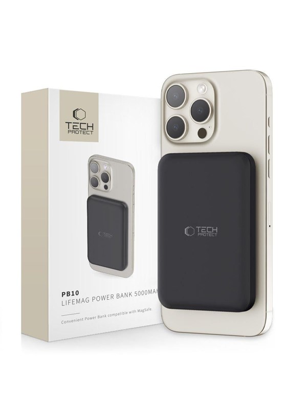 Alternativ bild 0 för Powerbank Tech-Protect PB10 LifeMag 5000mAh Czarny