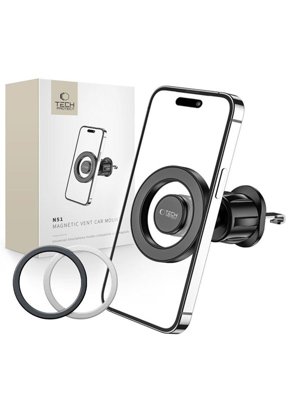 Tech-Protect N51 Car Phone Holder with MagSafe Air Vent - Black