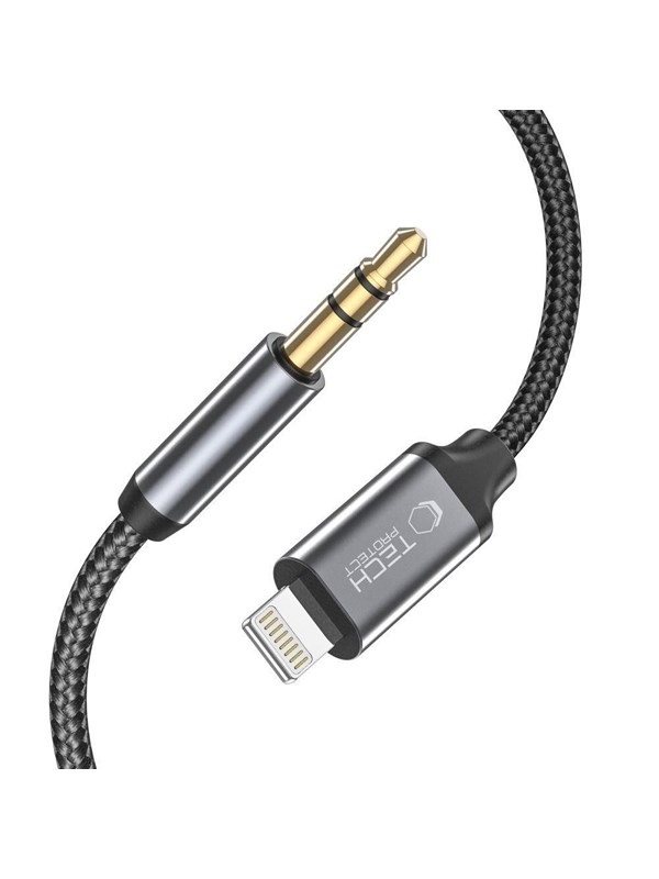 Tech-Protect  UltraBoost Lightning audio cable / mini jack 3.5mm 1m - black