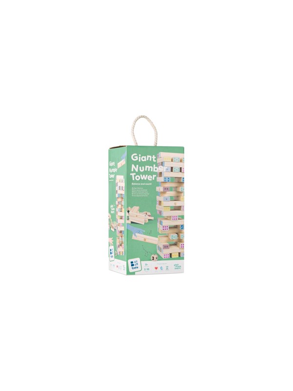 BS Toys Giant Wooden Number Tower - 46pcs.