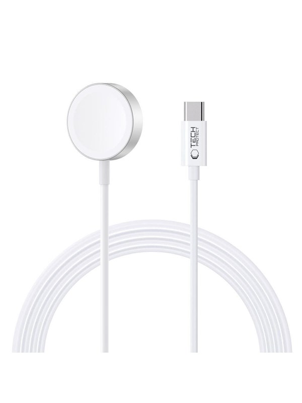 Produktfoto för Tech-Protect Apple Watch Magnetic Laddare Type-C 120cm - Vit