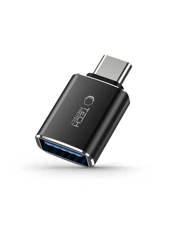 Produktfoto för Tech-Protect UltraBoost USB-C / USB-A (hona) OTG Adapter - Svart