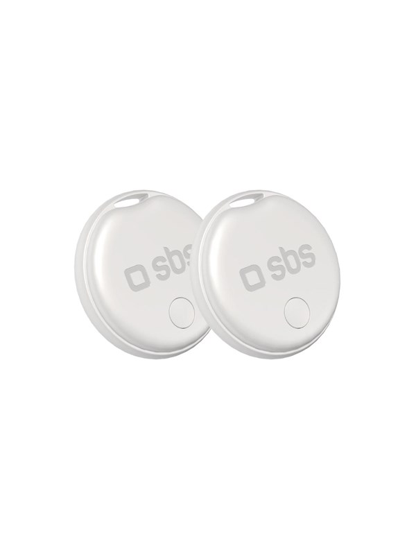 SBS Track My Circle locator compatible with Apple Find My set of 2 - white
