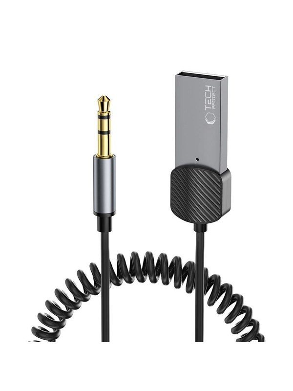 Tech-Protect  UltraBoost audio mini jack 3.5mm (male) / Bluetooth adapter - grey