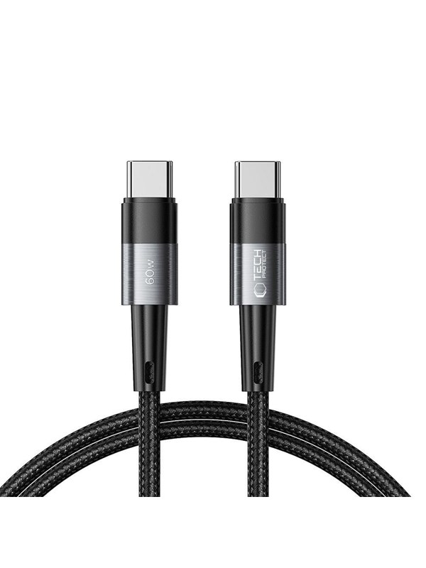 Produktfoto för Tech-Protect USB-C till USB-C kabel Ultraboost 1m - Grå