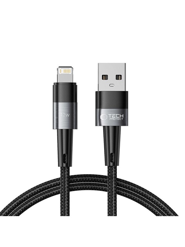 Produktfoto för Tech-Protect USB-A till Lightning kabel Ultraboost 1m - Grå